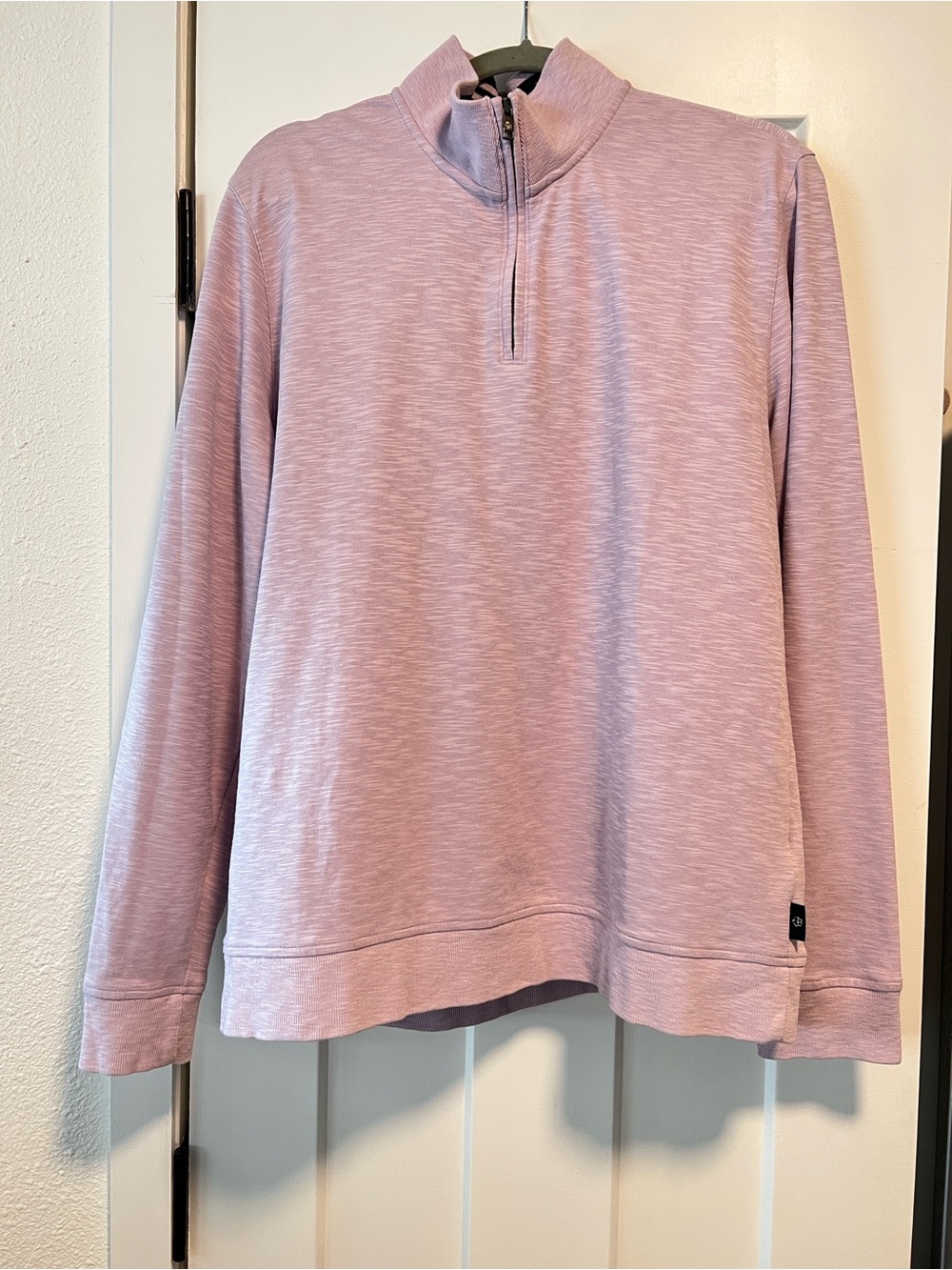 Ted Baker London Quarter Zip Pullover Lavender Mock Neck Sweatshirt Size 4